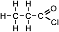 Structure of propanoyl chloride