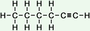 Structure of hexyne
