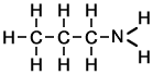 full displayed formula of propan-1-amine