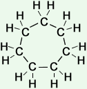 Displayed structure of cycloheptane