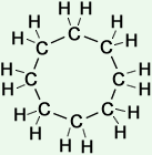 Displayed structure of cyclooctane