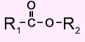 general molecular structure of an ester (class of organic compounds)