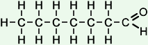 Structure of heptanal