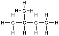 full displayed formula of methylbutane