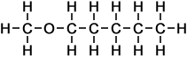 molecular structure of 1-methoxypentane